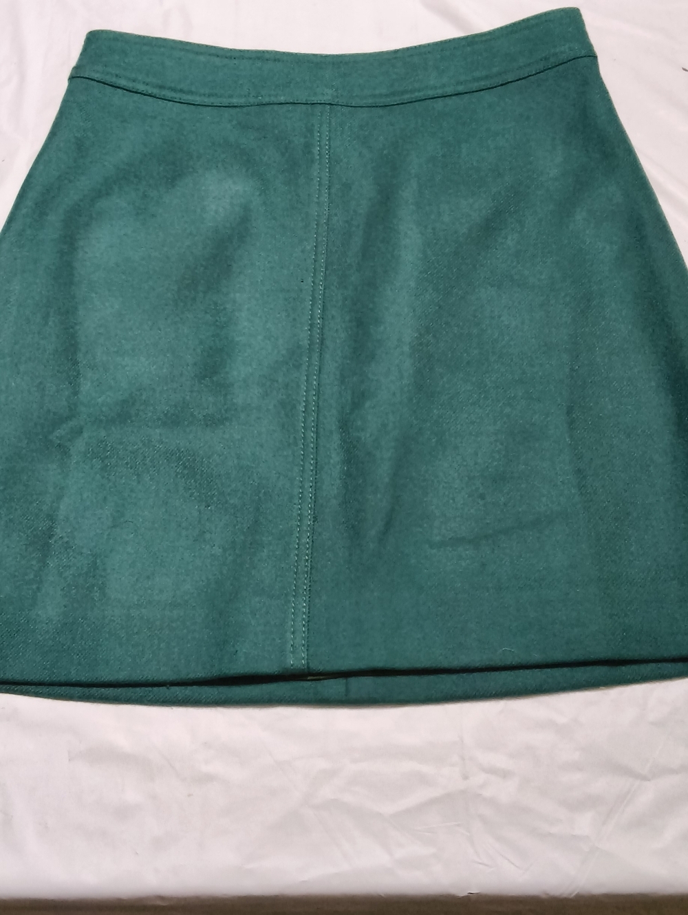 J. Crew Green Wool Herringbone A-Line Mini Skirt Women’s Size 2